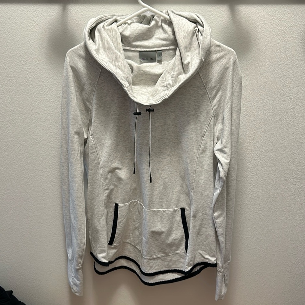 Athleta cowl neck hooded sweatshirt, size large